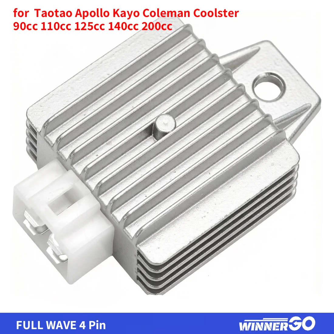 Taotao Apollo Kayo Coleman Coolster OEM FULL WAVE 4-Pin Spannungsregler Gleichrichter für GY6 Motor 50cc-150cc Moped Roller ATV – Detail 4