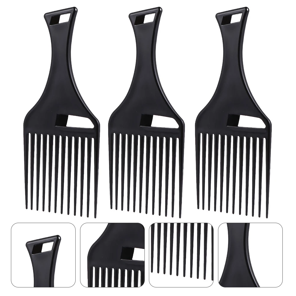 

3pcs Fork Comb for Big Back Hairstyles Detangling Styling Hair Pick Classic Colors Safe Wide Teeth Portable Travel Everyday Use