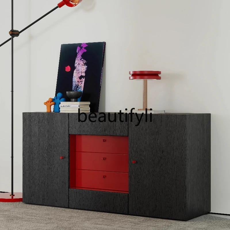 

Italian Style Light Luxury Creative Storage Art Table Model Room Hallway Corridor Entryway Sideboard