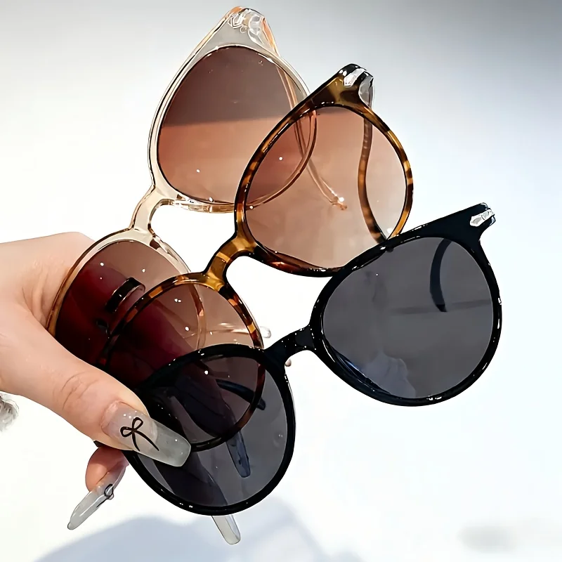 3 Piece Set of Fashionable Decorative Glasses Trendy Frame Glasses Paired with Exquisite Frames Suitable for City Streets