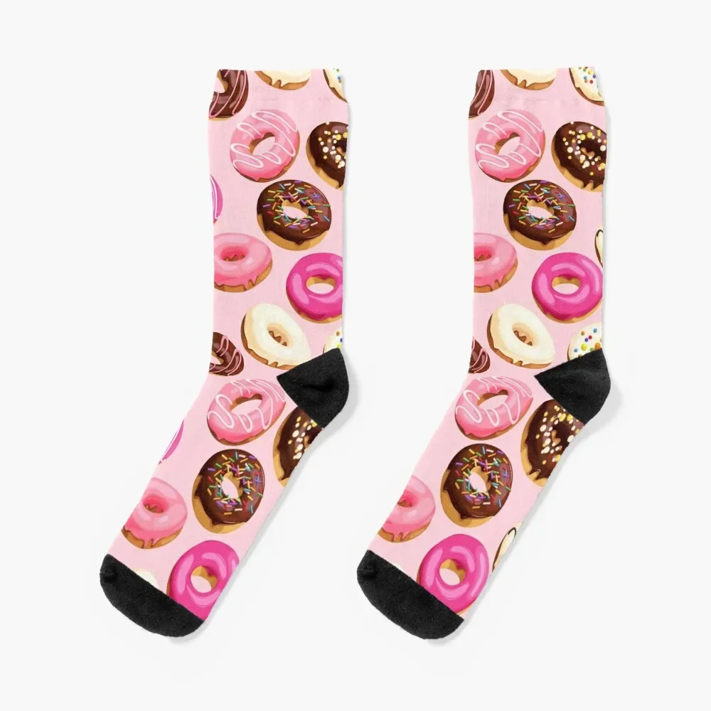 

Pink Delicious Retro Donuts Socks ankle Sports Socks Women's Men's