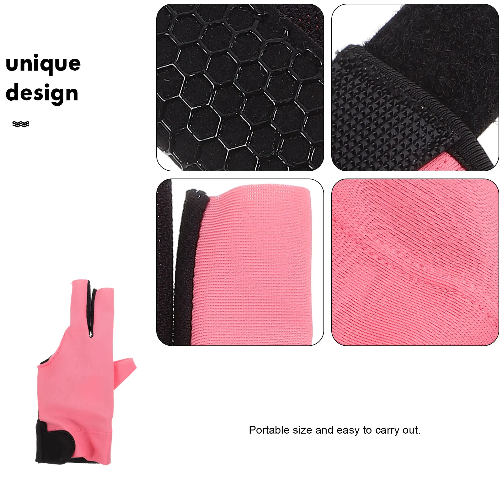 

Anti-slip Billiard Gloves Left-hand Billiards Fingers Pool Heavy Duty Fingerless Sport Cue Man
