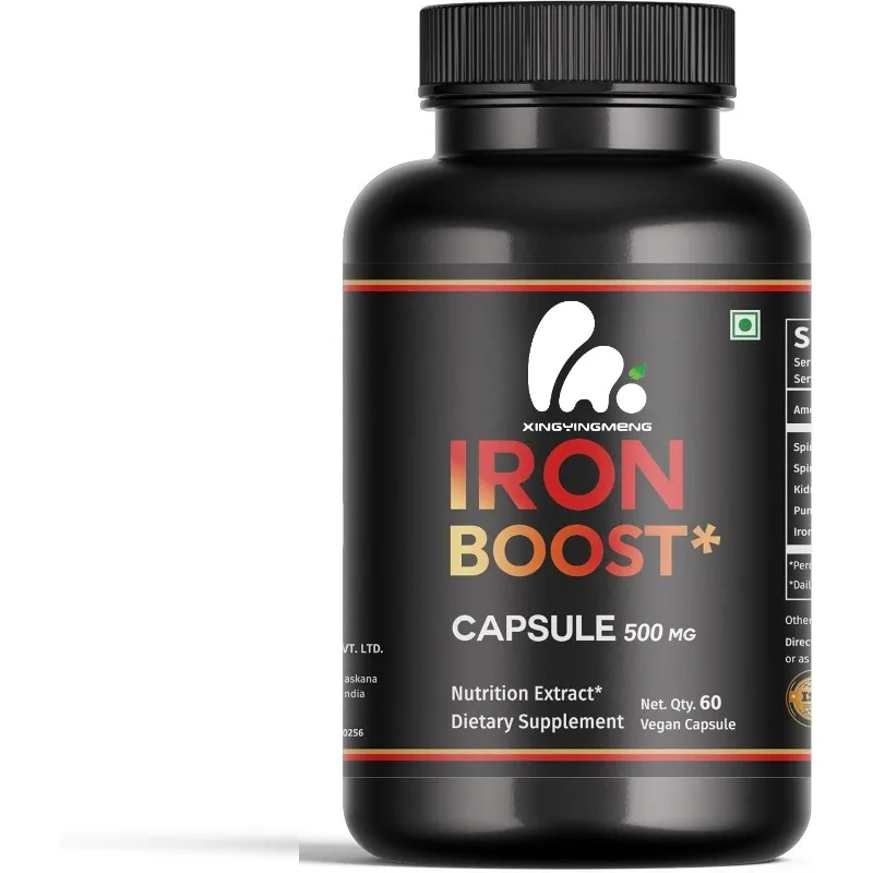 Iron Enhanced Capsule Formula Dietary Supplement 500mg-60 Capsules