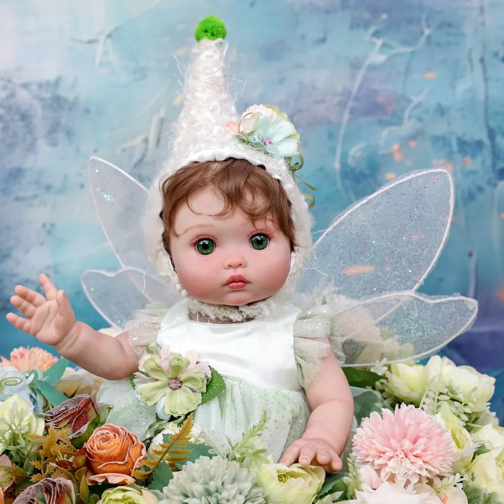 Cloveray de 18 pulgadas, muñeca de vinilo realista, Hada Kawaii, elfos, muñeca Reborn hecha a mano, juguete de alta calidad, arte Original para regalo de chico
