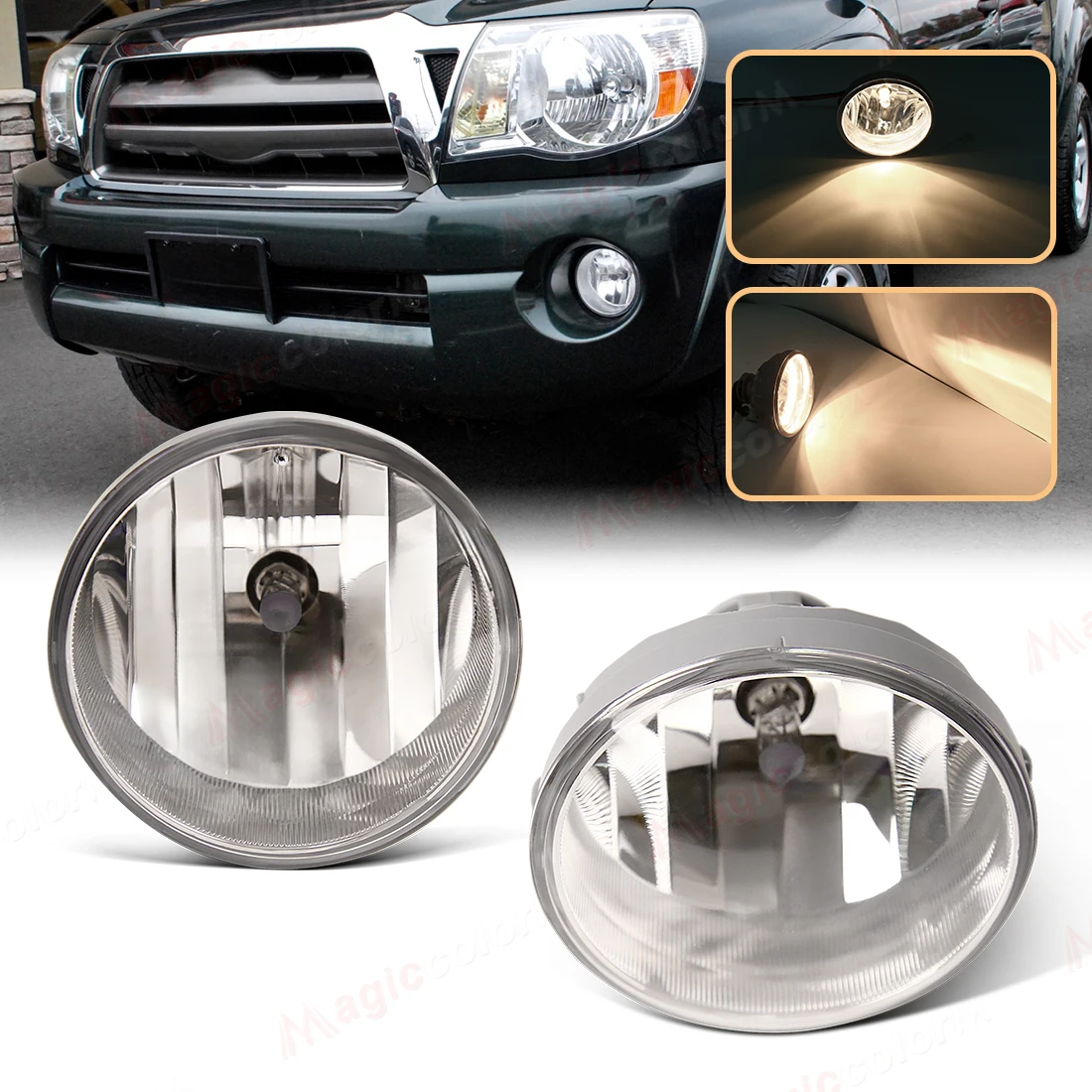 

Car Front Bumper Fog Light Assembly For Toyota Solara Sequoia Tacoma Tundra 2004 - 2017 Halogen Bulbs Headlight Accessories 12V