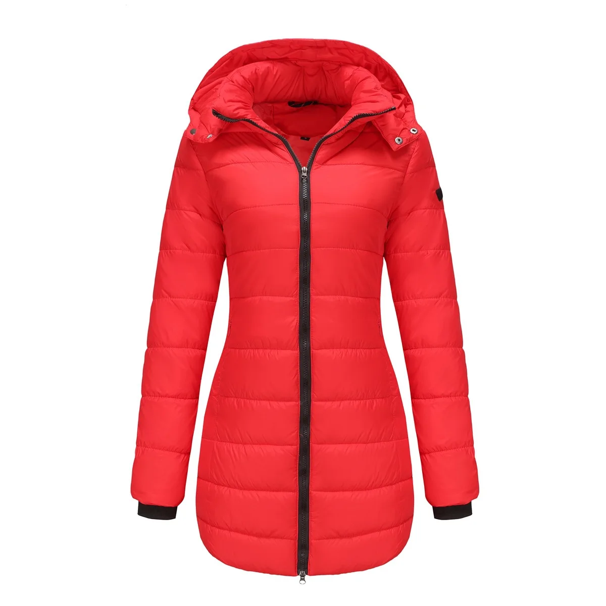 Women's Water-Repellent Cotton-Padded Jacket 2025 Long-Sleeved Warm Autumn Winter Coat with Detachable Cap