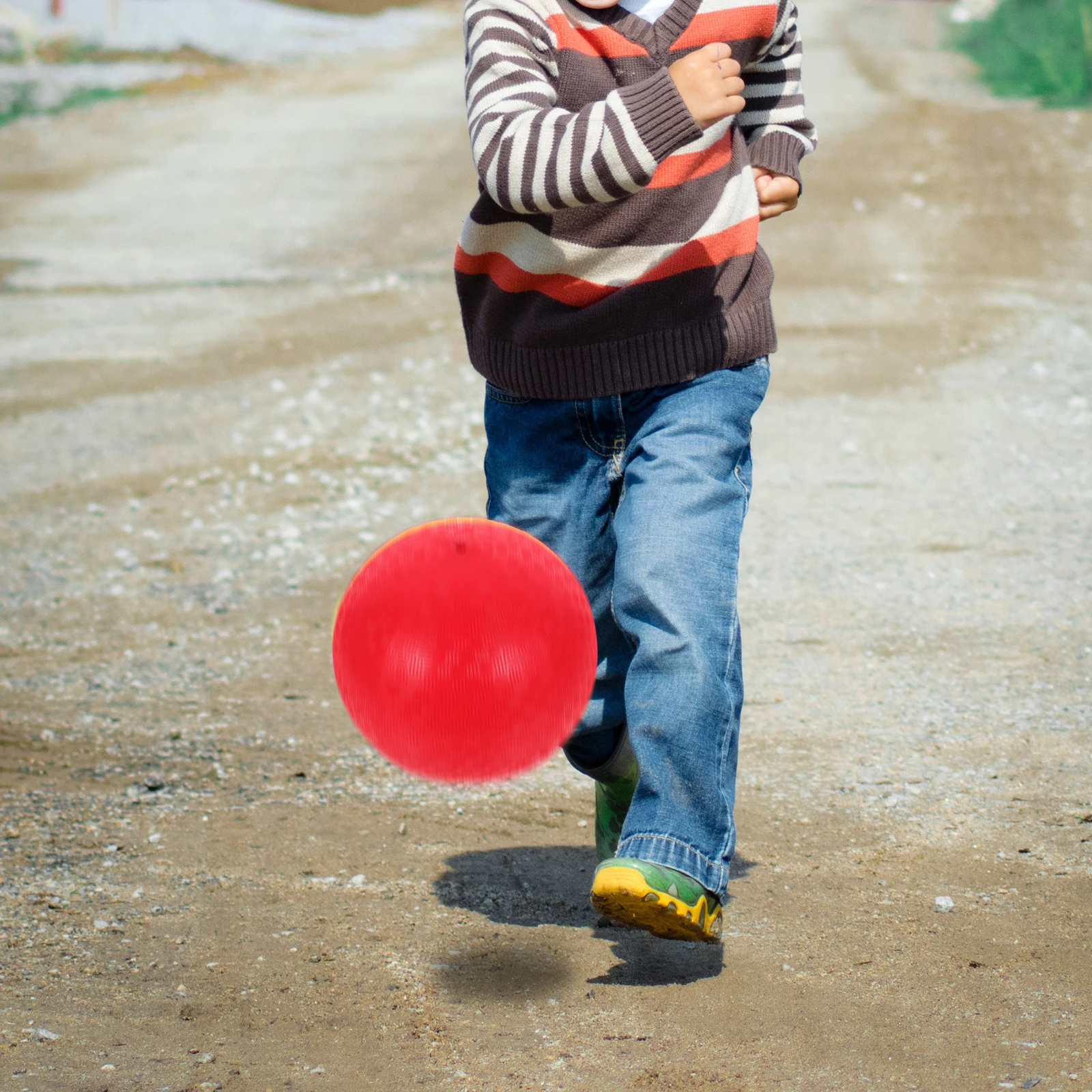 

Kids Inflatable Playground Ball Outdoor Toys for Sport Equipment Soft Red Pvc Balls Child