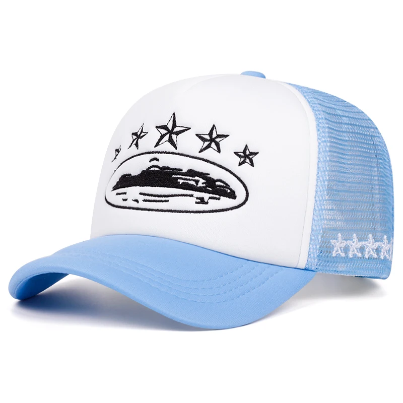 2025年ニューファイブスター刺繍メンズトレンド野球帽ヒップホップハットレディースアウトドアスポーツレジャー日よけ帽子コットンメッシュハット