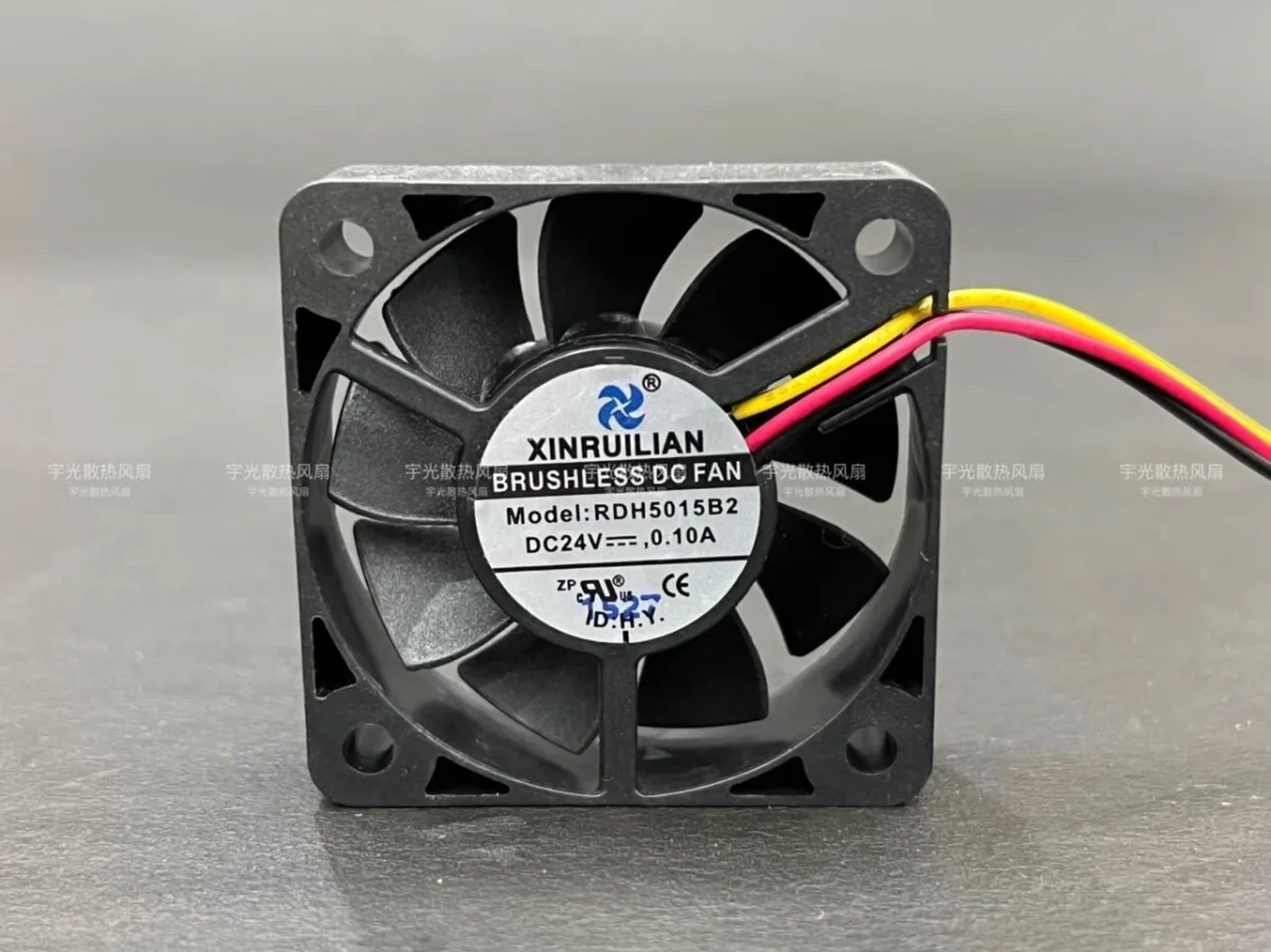1PCS for  RDH5015B2 5015 DC24V 0.10A 5CM 3-pin dual ball bearing silent cooling fan