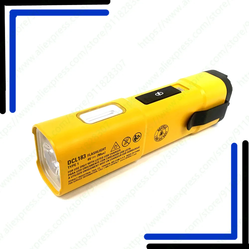 Dewalt dcl183 led taschenlampe ip54 1000 lumen usb wiederauf lad bares arbeits licht mit gürtel clip & haken & magnetischer suchscheinwerfer