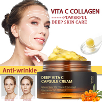 Anti Wrinkle Vita C Capsule Cream Collagen Face Anti Aging Gel Firming Repairing Fade lines Korean Skin Care Products 2.39 oz