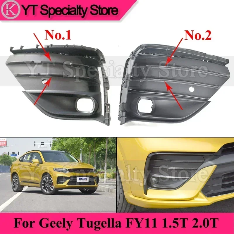 

Kamshing For Geely Tugella FY11 Front Foglight Frame Front Bumper Trim Cover Foglamp Garnish Cap Fog Lamp Trim Panel