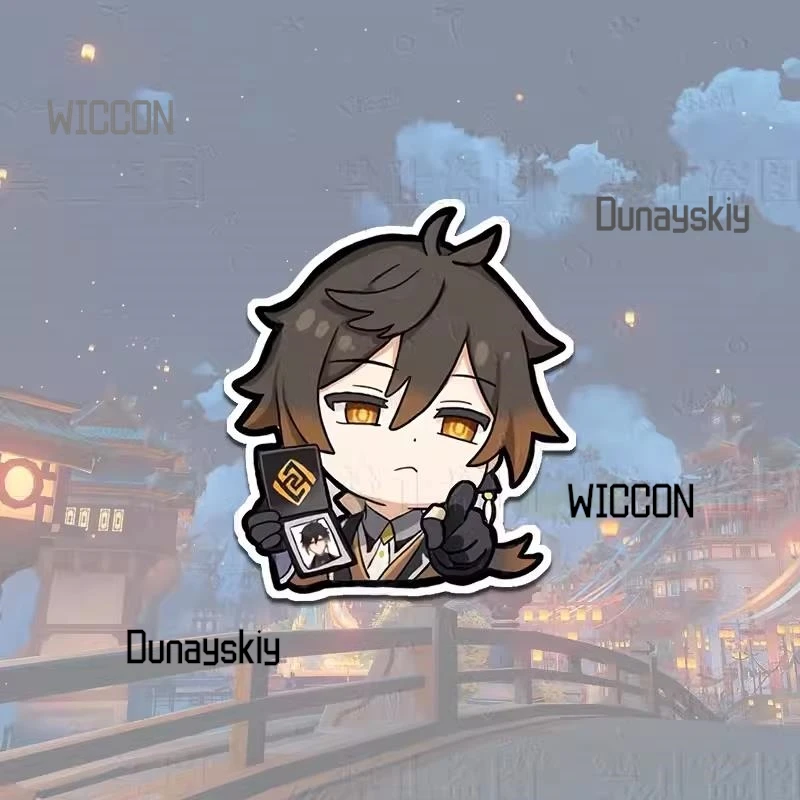 Genshin Impact Zhongli Q نسخة الاكريليك مغناطيس الثلاجة لطيف الكرتون جيو أرشون ديكور ثلاثية الأبعاد ملصقات الصور للمنزل مكتب 2025 جديد