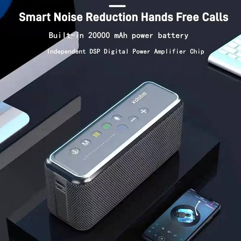 XDOBO X8 Max 100 Вт портативные беспроводные Bluetooth колонки TWS сабвуфер 20000 мАч большой емкости мобильный телефон аварийный источник питания
