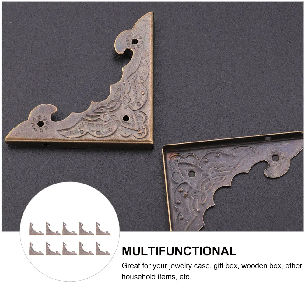 24pcs Set Jewelry Box Corner Guard Durable Iron Material Resistant Environmental Protection Furniture Box Accessories