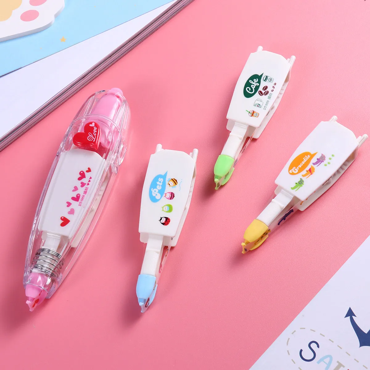 Correction Tape Replacement Push-style Set Lovely Core Suitable Students School Office Supplies Adhesive