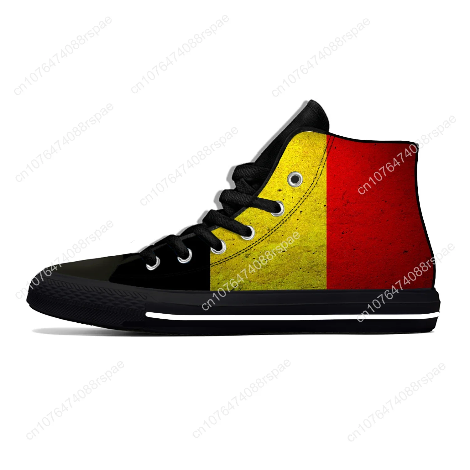 Hot Belgium Belgian Flag Kingdom Patriotic Fashion Casual Shoes High Top Breathable Men Women Sneakers Lightweight Board Shoes