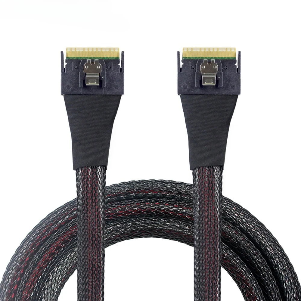0.5m/1m SFF-8654 8I To SFF 8654-8I Cable Extender Cable SFF 8654 8I Male To SFF 8654 SAS 74Pin For Server Controller Connector