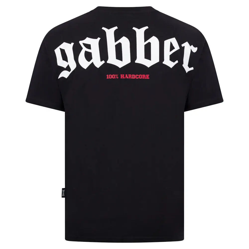 100% HARDCORE Men's T-Shirt “Gabber Big” | Black Logo Hakcow Techno