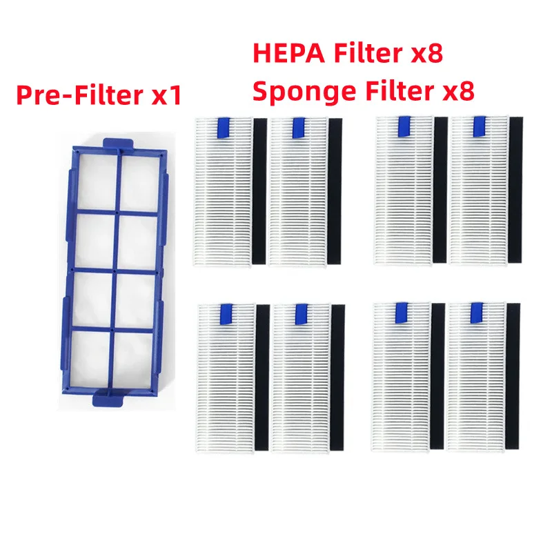 HEPA Filter Pre-Filter for Tefal Rowenta Explorer/ X-plorer 20 40 50 75 Serie Robotic Vacuum Cleaner Spare Spare Accessories