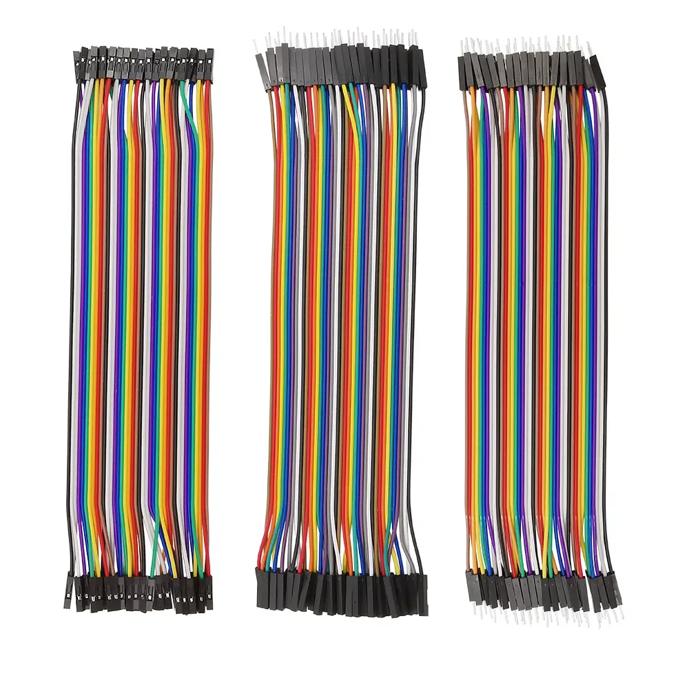 

40 Pin Breadboard Jumper Cable Wire Male to Male/Female to Female/Male to Female Ribbon Cable for Arduino DIY 10/15/20/30cm