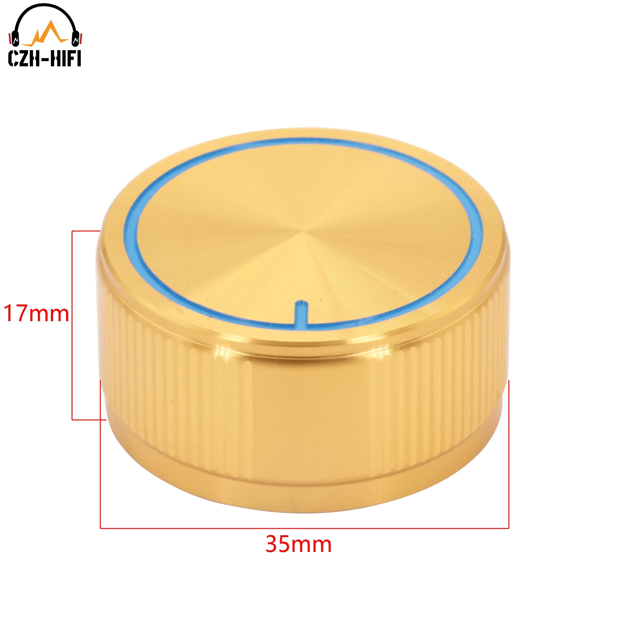 35mm 38mm CNC lavorato in alluminio massiccio potenziometro manopola pulsante Cap per lettore CD amplificatore DAC Radio controllo del suono del