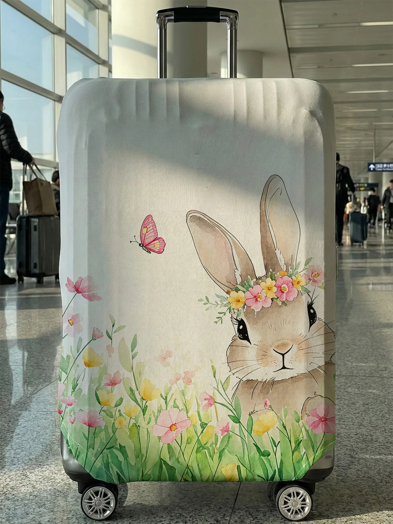 

Rabbit, flower, butterfly luggage protection cover, suitable for 18-32 inch luggage covers, luggage handle gloves, travel access