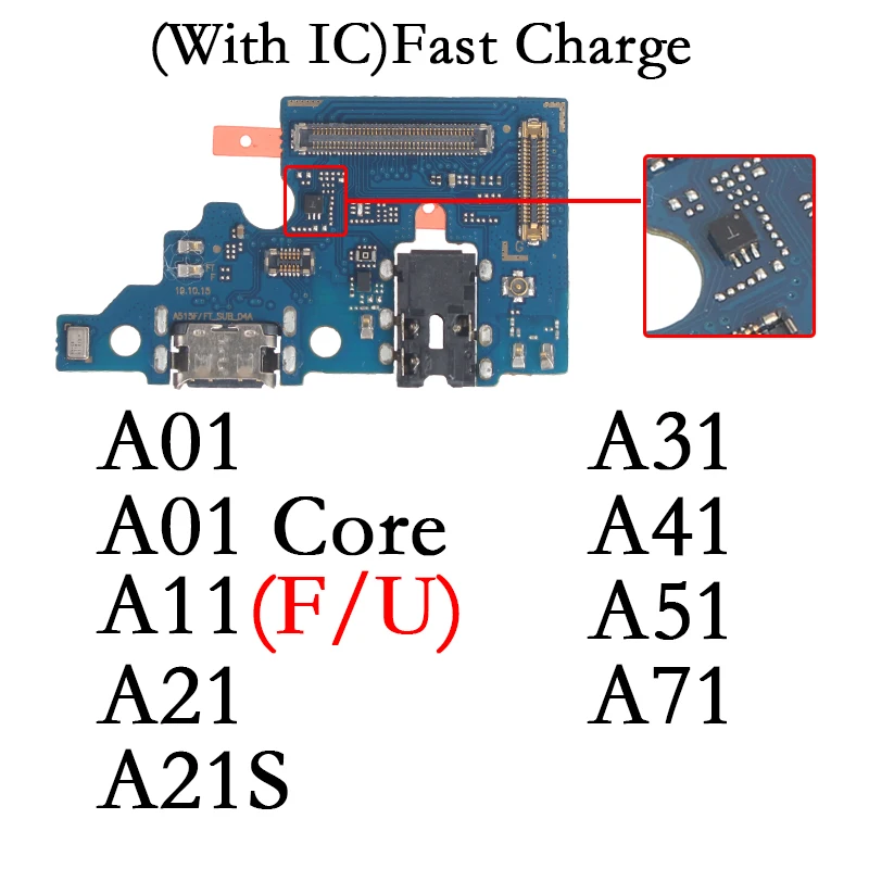 Usb Dock Charger Port for Samsung Galaxy A21S A31 A01 Core A11 A21 A41 A51 A71 Charging Board Module