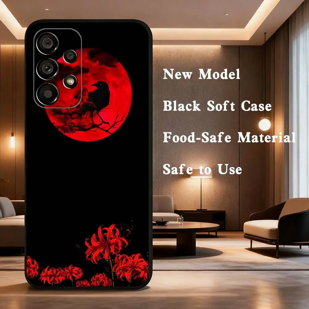 red spider lily Phone Case For Samsung Galaxy A73,31,32,72,41,53,52,71,22,5G,Note,J7,8,9 Soft Black Cover