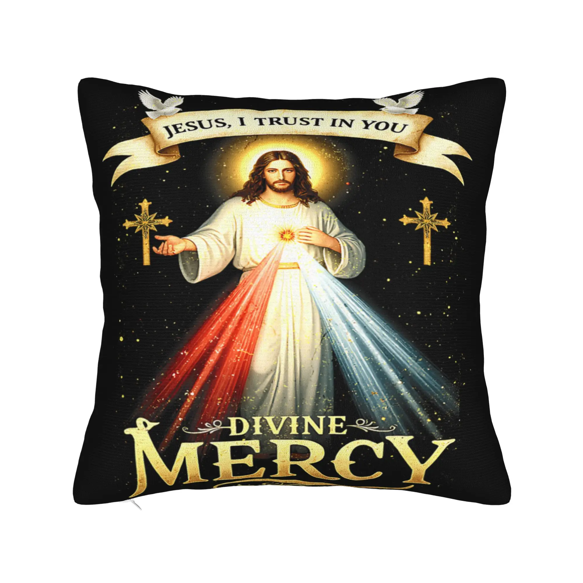Jesus Esperanza Devida Spanish  Pillow Covers Soft Cushion Cover Decorations  Throw Pillow Case Cover Home Multiple Sizes