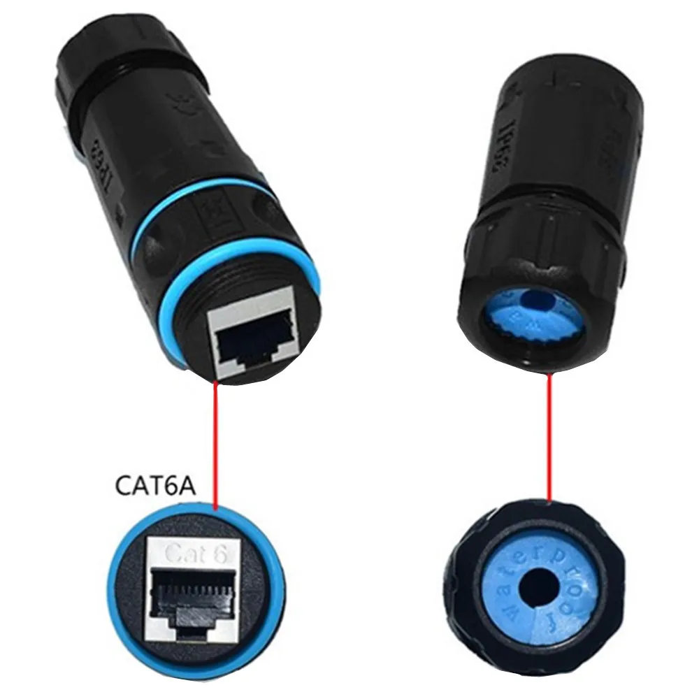 IP68 waterproof RJ45 cat6 Gigabit shielded female to female waterproof Ethernet connector LAN connection Connector