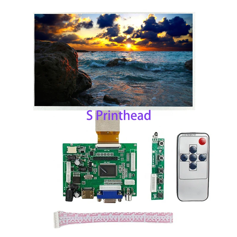 

New 7.0" inch 800x480 Raspberry Pi LCD Screen Display TFT Monitor AT070TN90 V.1 with Kit HD MI VGA Controller Input Driver Board