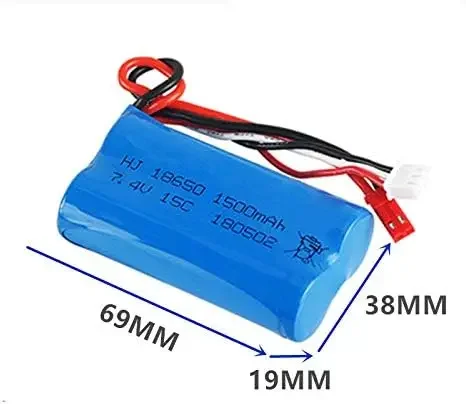 7.4V 1500mAh Li-ion Battery JST Plug + USB Charger for HUANQI HQ957 948 848 MJX F45 T23 RC Car Double Horse 9118 RC Helicopter