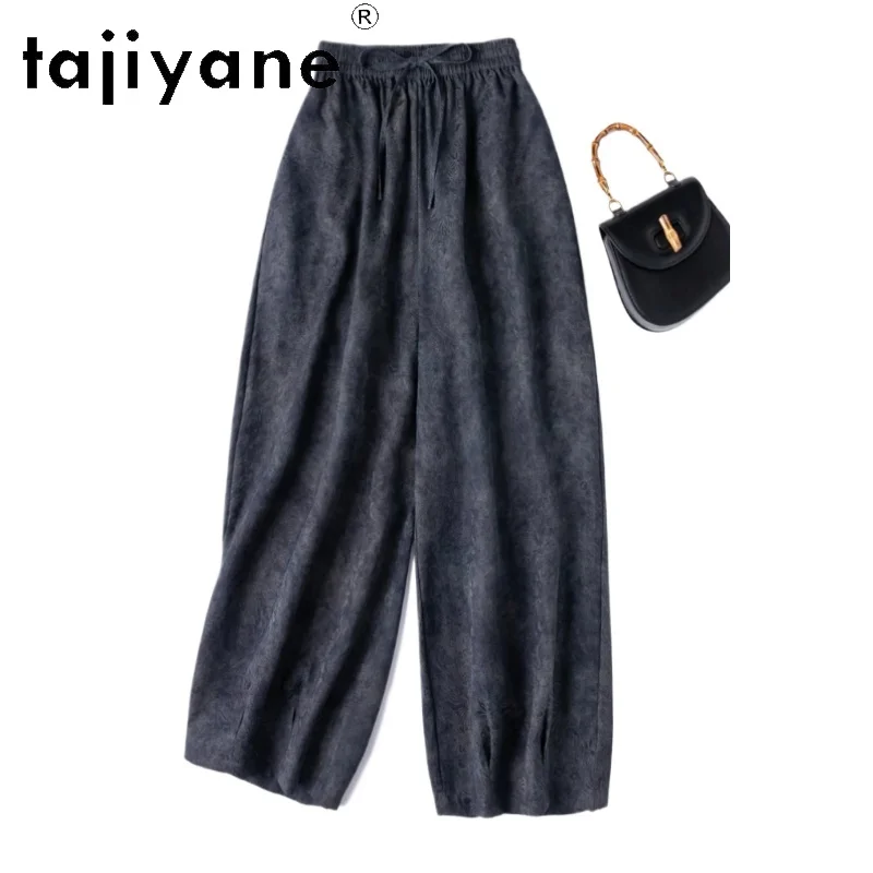 

TAJIYANE 100% Natural Mulberry Silk Pants Woman Top Quality Baggy Pants Summer Harem Trousers 2025 Ladies Clothes Pantalones
