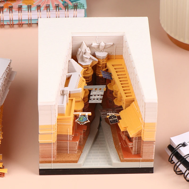 

Omoshiroi блок 3D календарь на год блокнот 3D блокнот замок липкая заметка 3D блок для художественных заметок офисные аксессуары подарки на день рождения