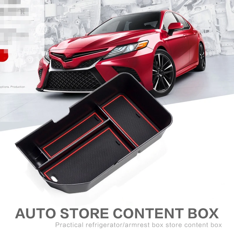 Center Central Console Armrest Storage Box Pallet Tray Container for Toyota Camry 2018 2019(RDH)Right Hand