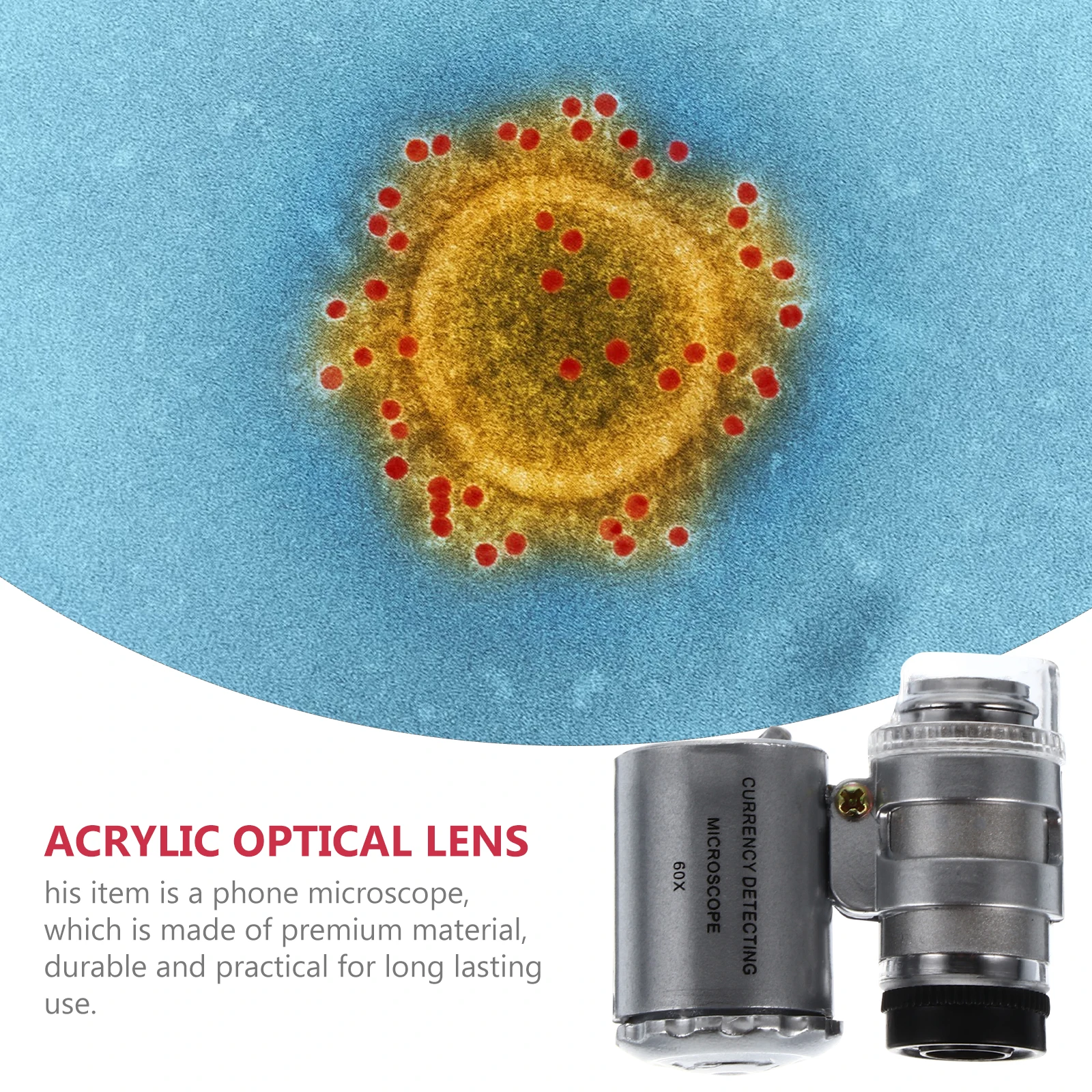 Увеличительное стекло для микроскопа, АБС-пластик, металлическая ювелирная лупа, мини-лупа для часов, монета, штамп