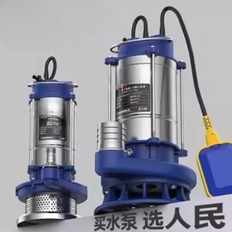 Stainless Steel Agricultural Irrigation Large Flow Household Mini Water  220V Submersible Pump