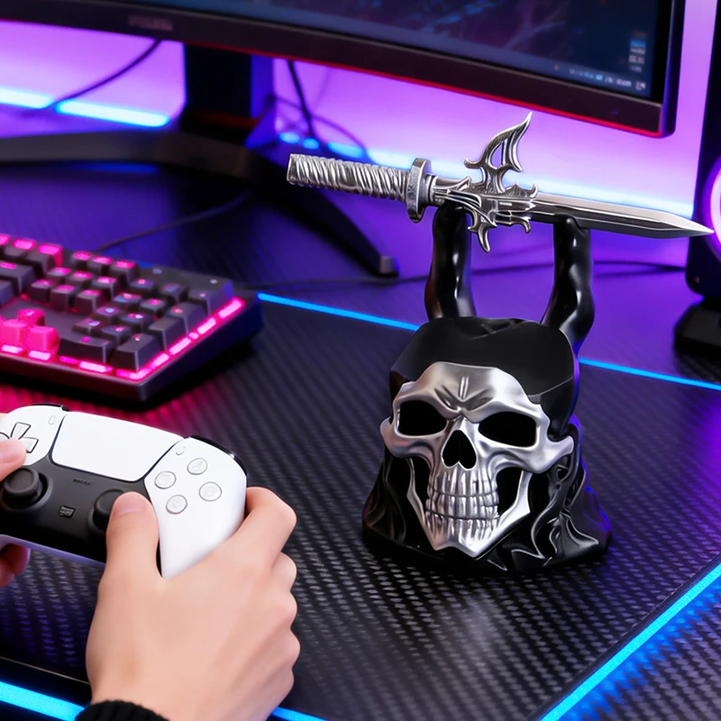 Game Controller Bracket Devil Face Warrior Swordhand Control Bracket Suitable for Ps5/4Ps5/Ps4/Xbox/Switch Controller Bracket