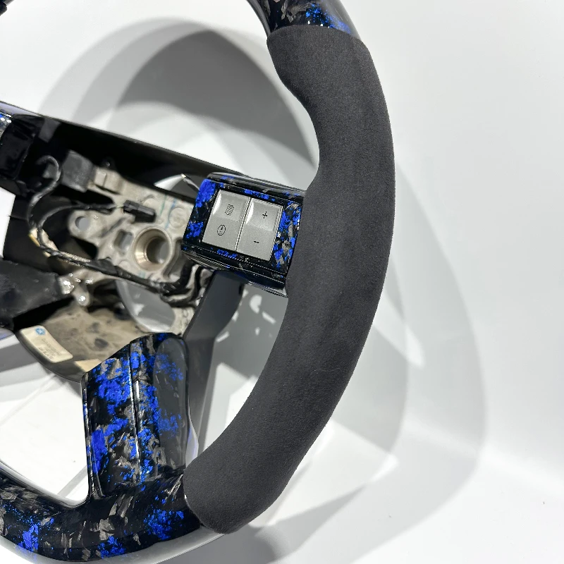 Blue Forged Car Steering Wheel Upgrade for Older D0dge And Chrysler Models - Performance And Style Automotive Accessory