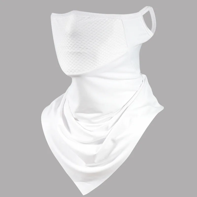 Summer Men Mask Full Face Bicycle Neckerchief Cycling Bandana UV Protection Mask Breathable Ice Silk Outdoor Hanging Ear Scarf