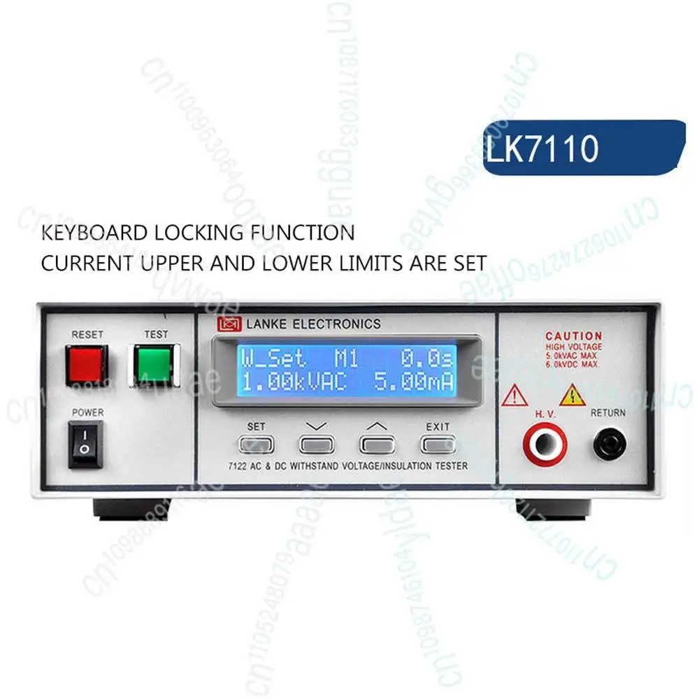 Тестер напряжения изоляции переменного тока высокого напряжения 100-1000 В LK7122, тестер безопасности тока утечки и напряжения 0-12 мА, новинка 2023 г.