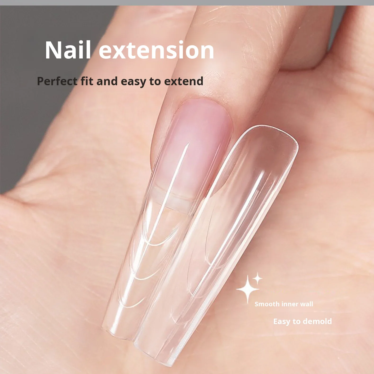 2025 New Full Cover Nail Tips Quick Extension No Paper Acrylic UV Gel Nail Forms 240 Pcs/Box for Salon Manicure