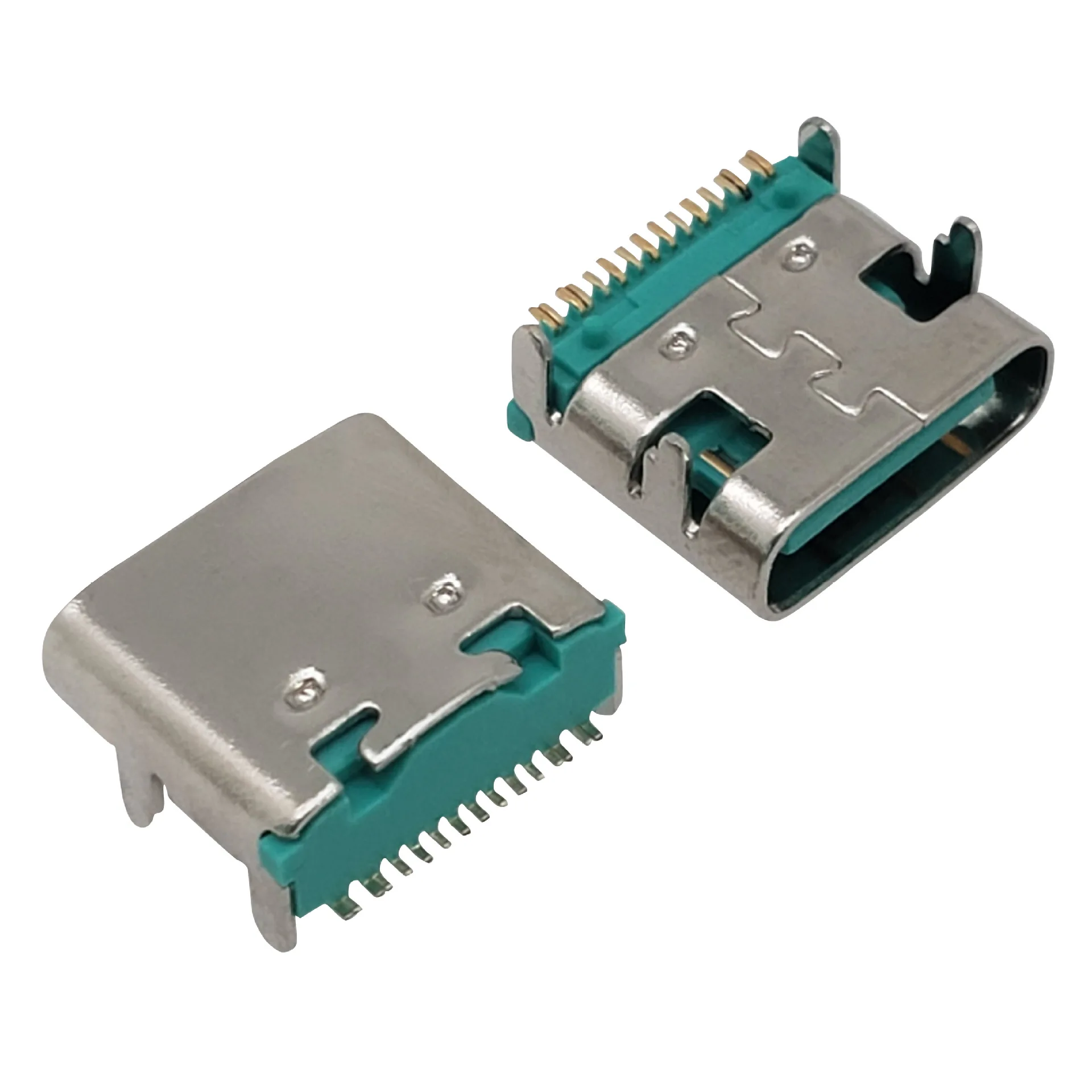 For TYPE-C 16PIN horizontal patch terminal  color rubber core fast charging female seat