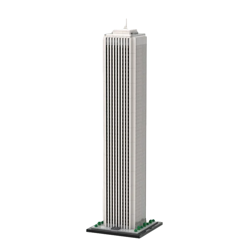 Aangepaste MOC Bouwsteen Speelgoed Wolkenkrabber Serie Amoco Building 1:800 schaalmodel 1926pcs Creatieve vakantiegeschenken