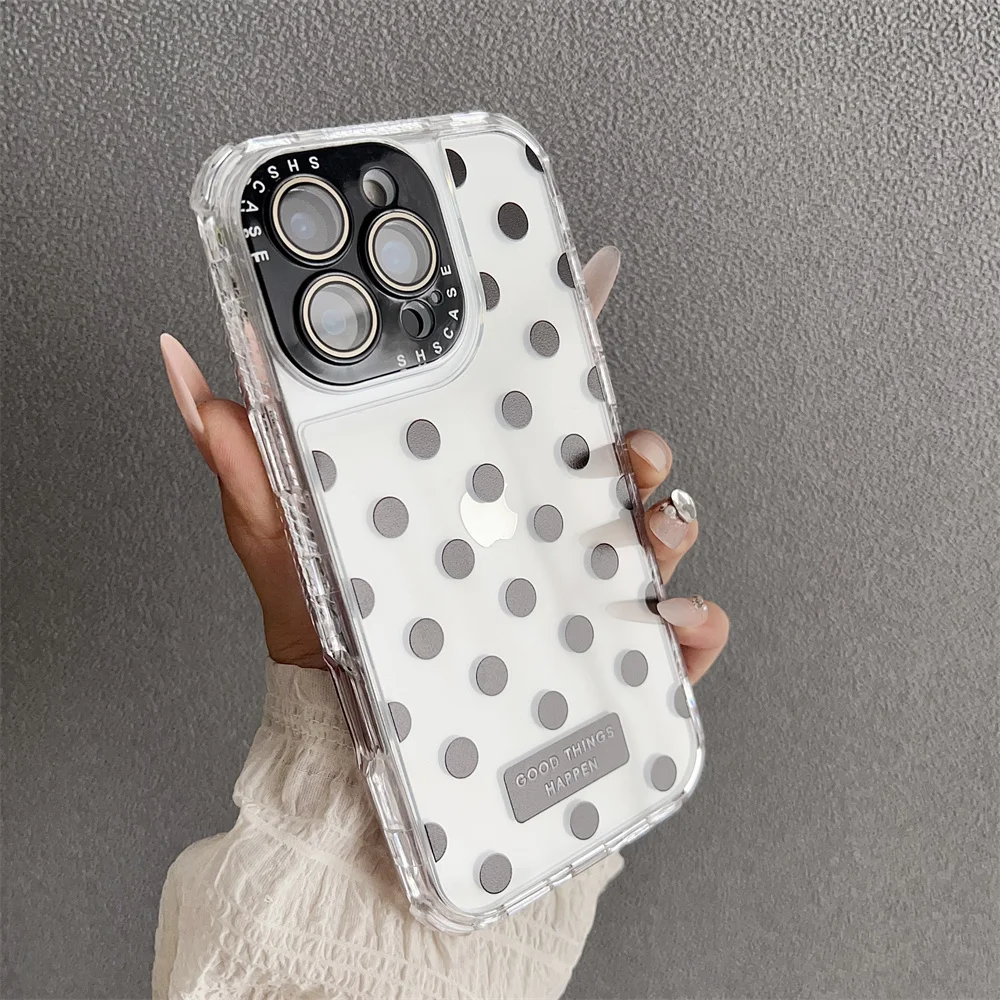 

Fashion Luxury Cute Clear Phone Case for iPhone 16 Pro Max 15 14 Plus 13 16E Shockproof Transparent TPU Cover Slim Protective