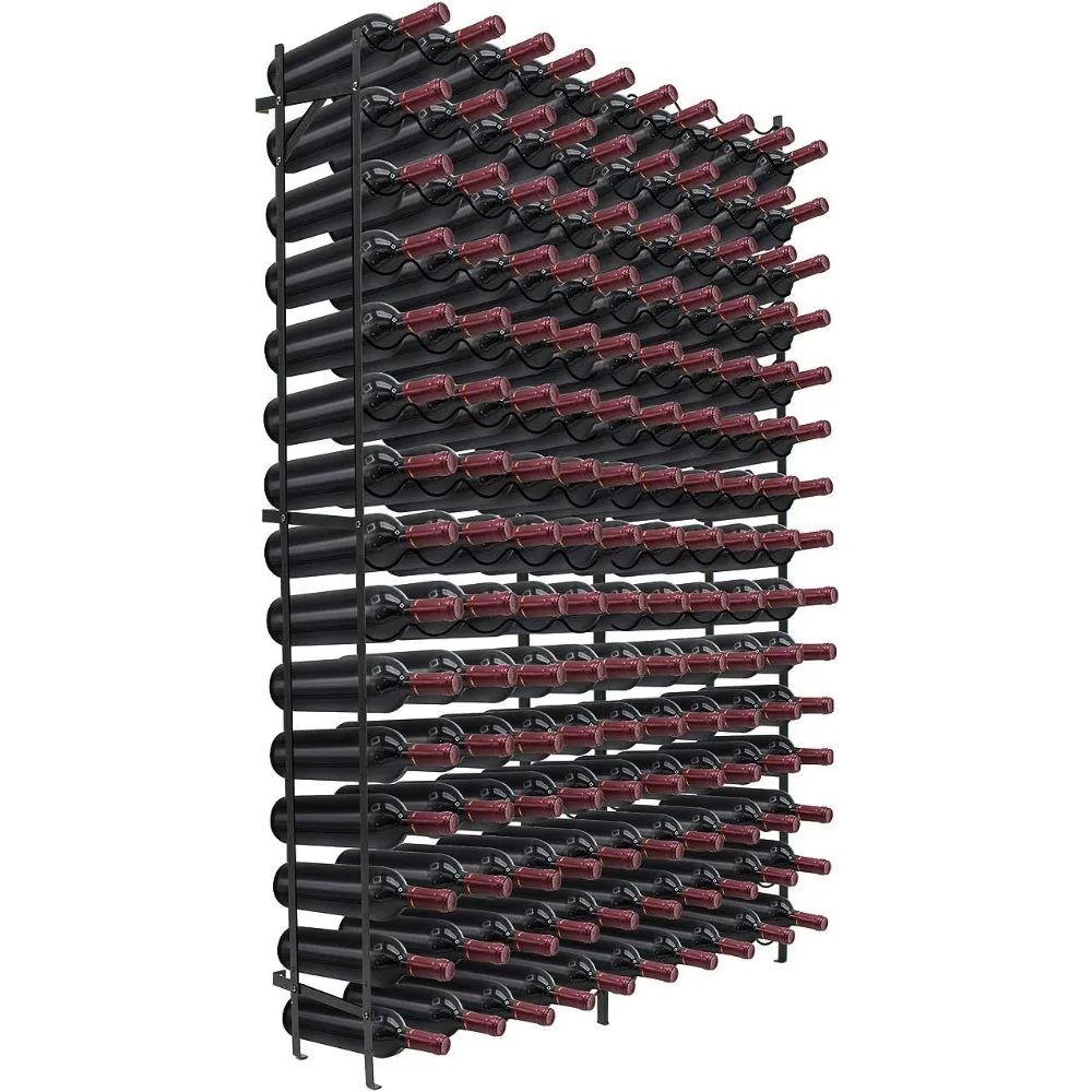 

Wine Rack Freestanding Floor - Wine Bottle Holder Holds 150 Bottles of Wine - 150 Bottle Capacity Storage for Any Bar