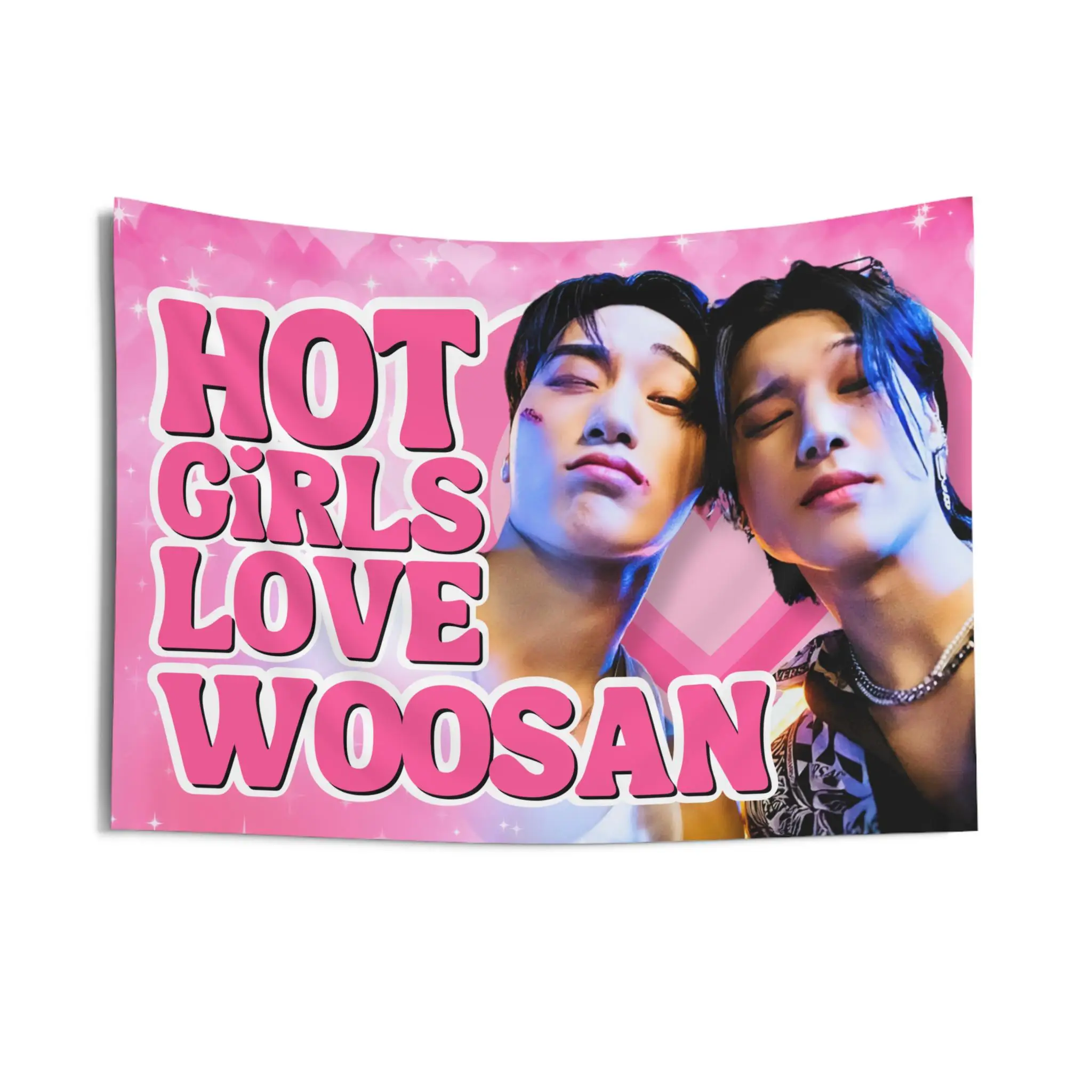 K-pop Duo Tapestry Fan-inspired Duo Home Decoration Celebrity Face Wall Decor Flag Aesthetic Bedroom Decoration Tapestry