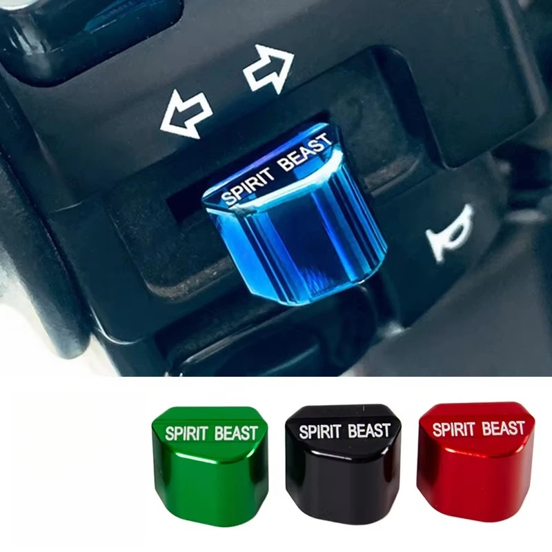 1-4pcs Aluminum Motorcycle Switch Button Cover(Turn Signal/Headlight Key Cap), Aluminum Alloy Shell Decoration, Fits Motorc