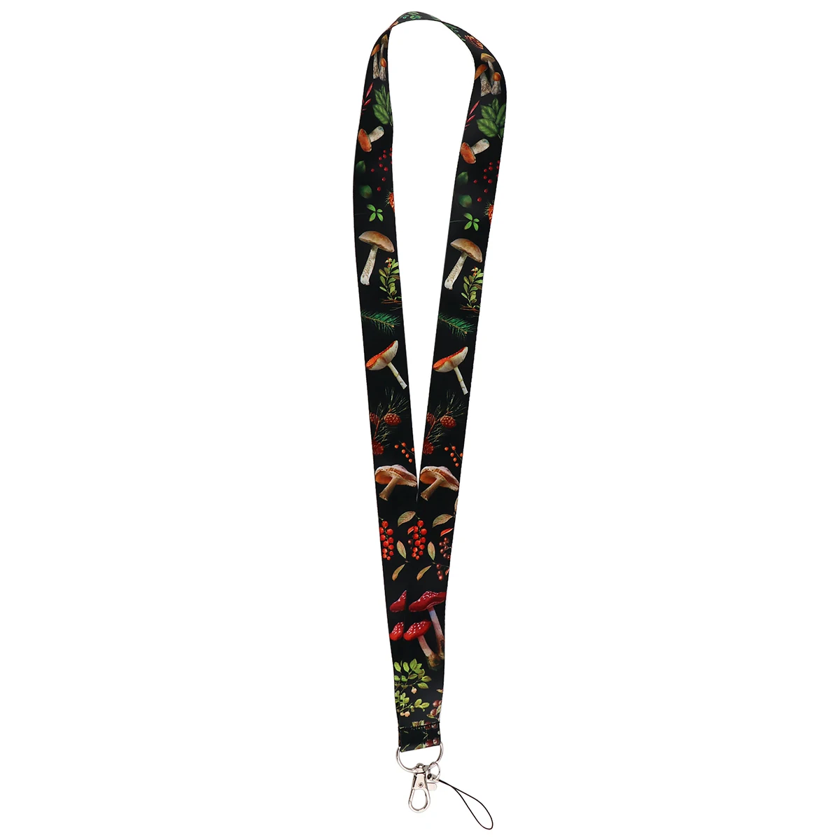 Mushroom Lanyard Business Credit Card Holder Neck Strap Keychain Hang Rope ID Badge Holder Phone Strap